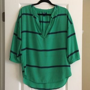 Green and navy tunic